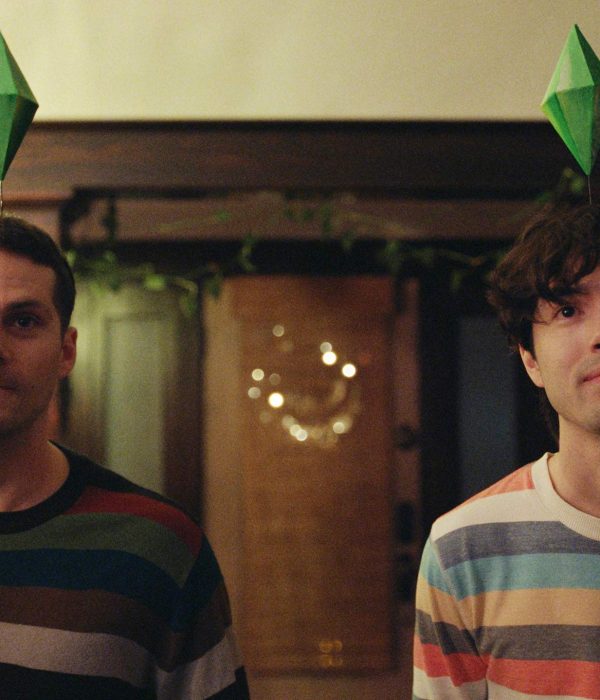 Dylan O'Brien and James Sweeney in TWINLESS