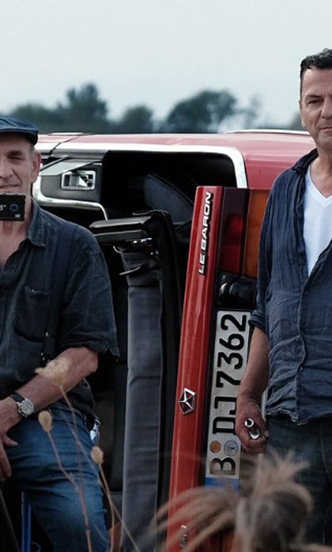 Barbara Auer, Hans Fromm, and Christian Petzold on the set of MIROIRS NO. 3