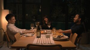 Alison Brie, André Holland, and Tom Sturridge in THE REVISIONIST