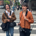 Mimi Davila and Paula Gonzalez-Nasser on the set of THE SCOUT