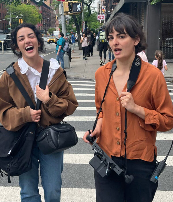 Mimi Davila and Paula Gonzalez-Nasser on the set of THE SCOUT